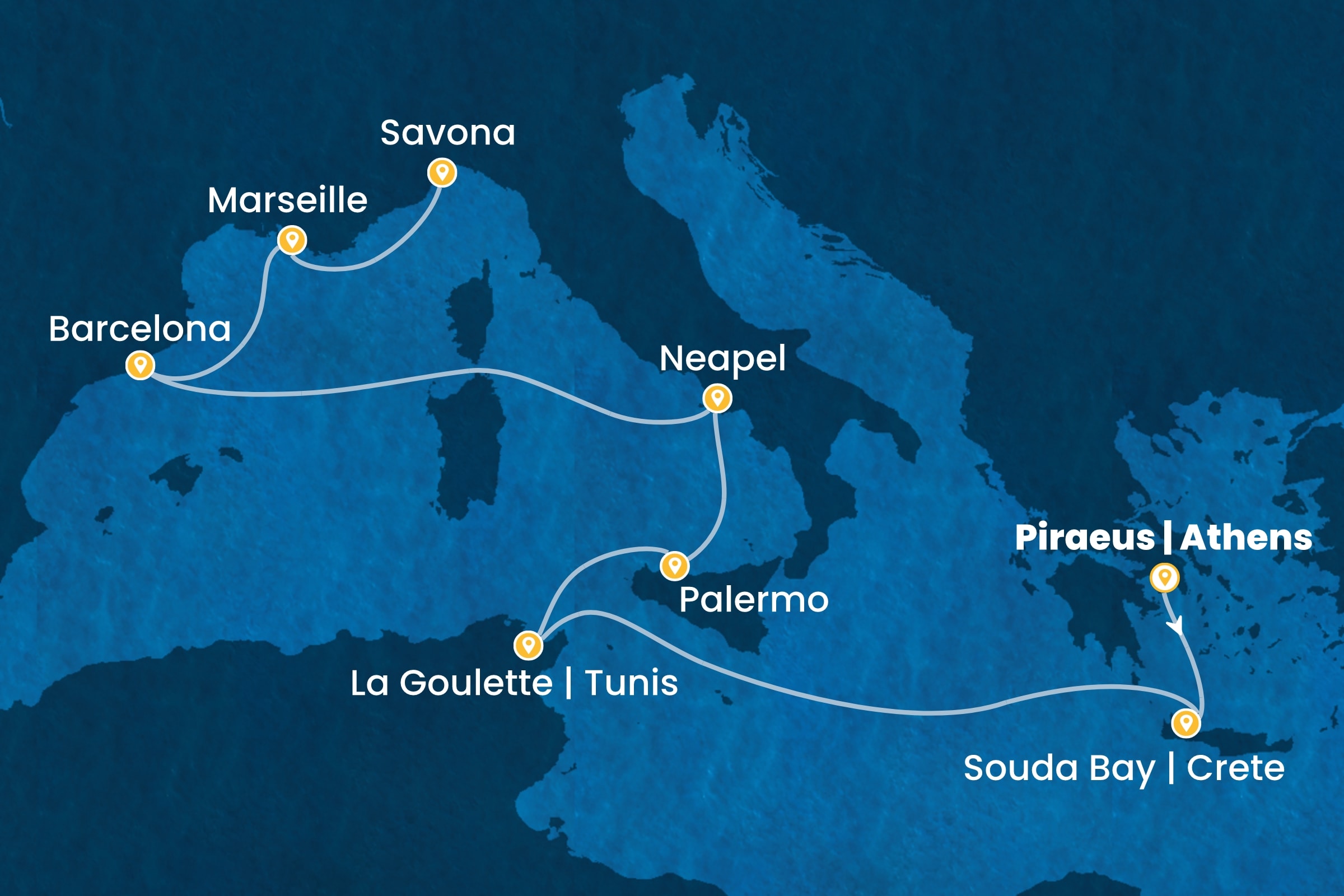 Westliches Mittelmeer ab Piräus | Athen