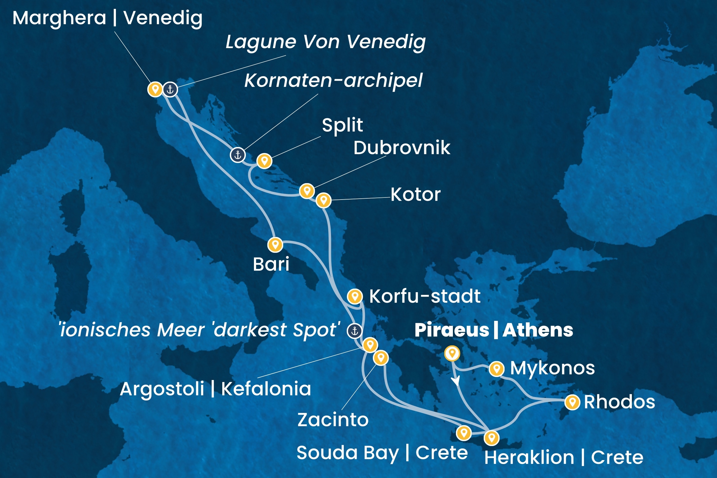 Östliches Mittelmeer ab Piräus | Athen