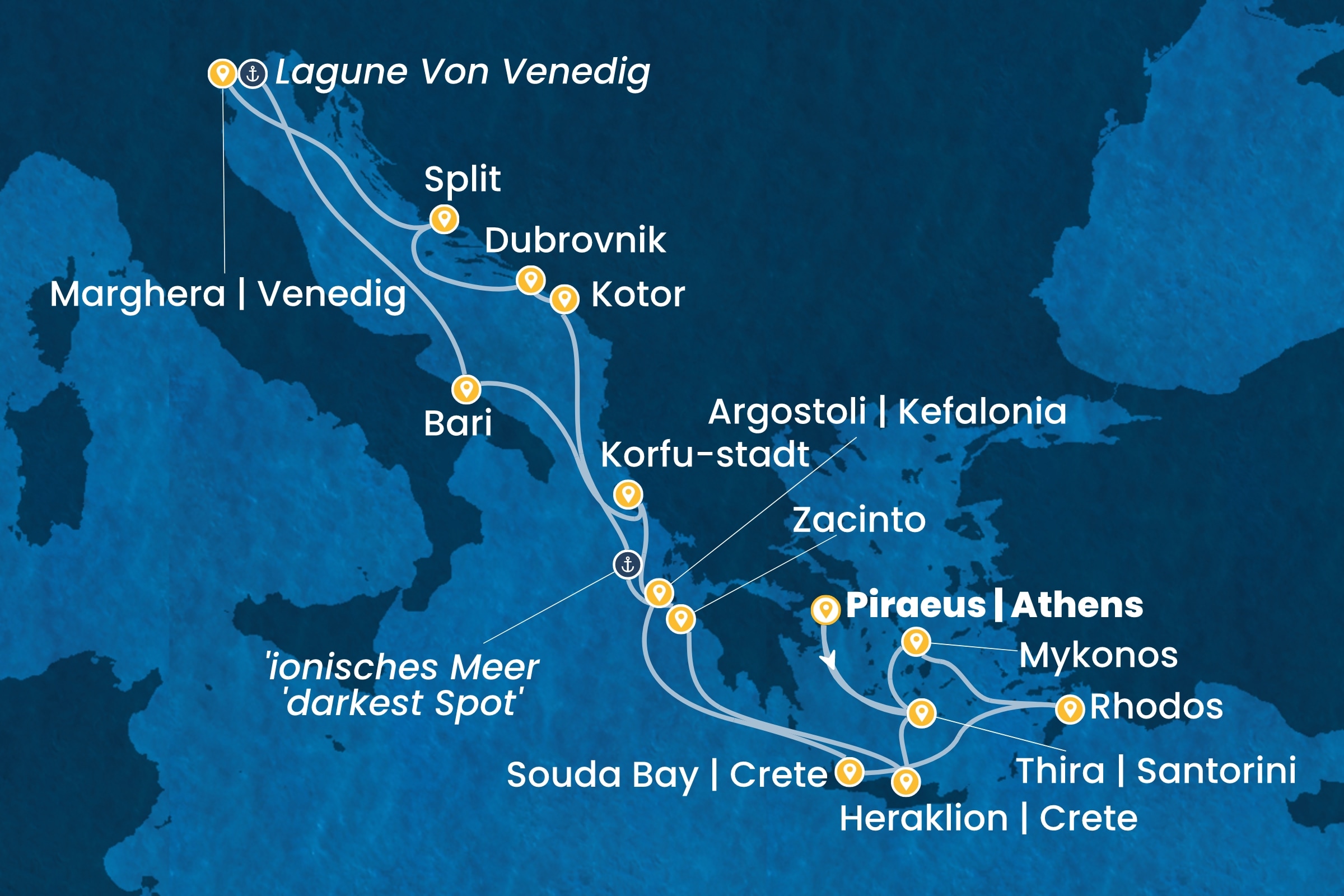 Östliches Mittelmeer ab Piräus | Athen