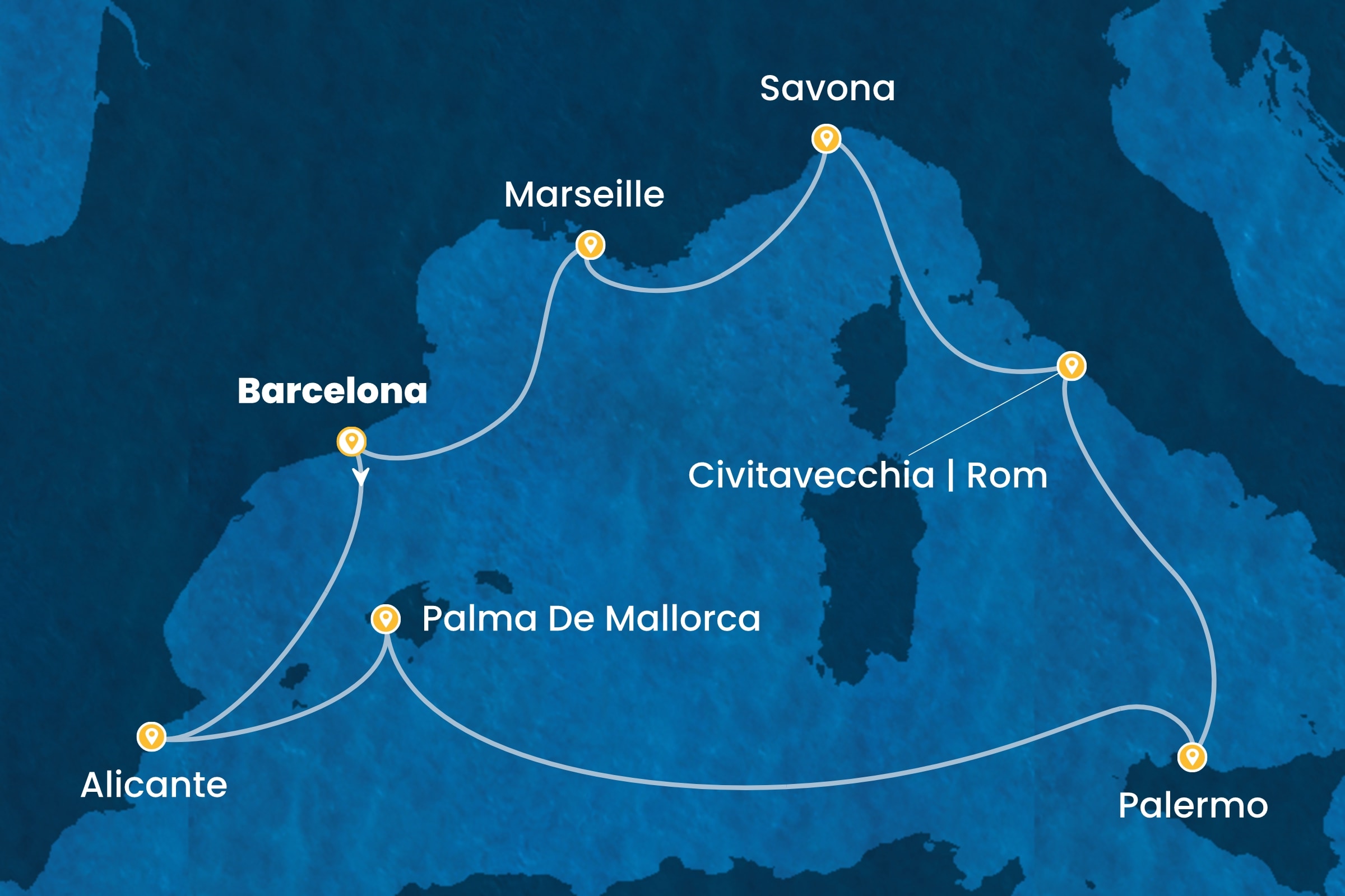 Westliches Mittelmeer ab Barcelona