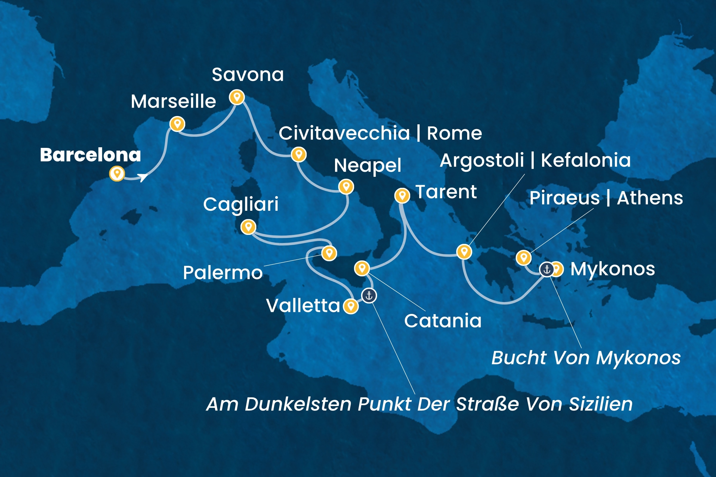 Östliches Mittelmeer ab Barcelona