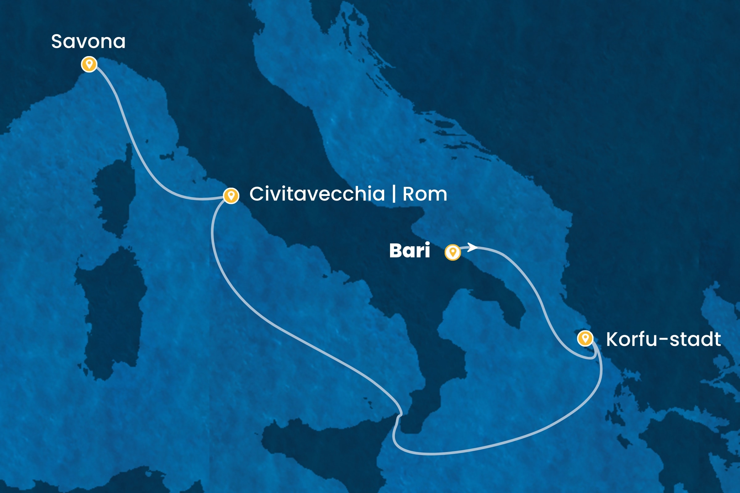 Westliches Mittelmeer ab Bari