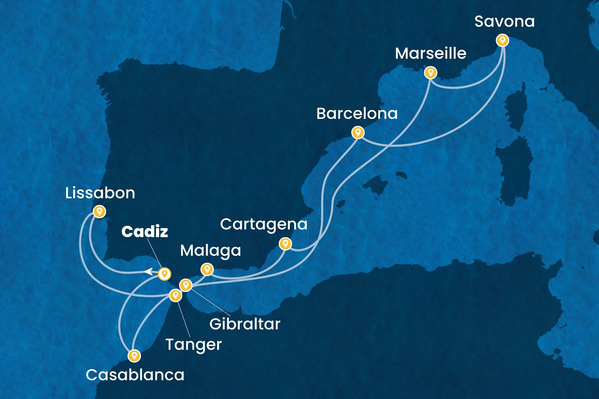 Westliches Mittelmeer ab Cadiz