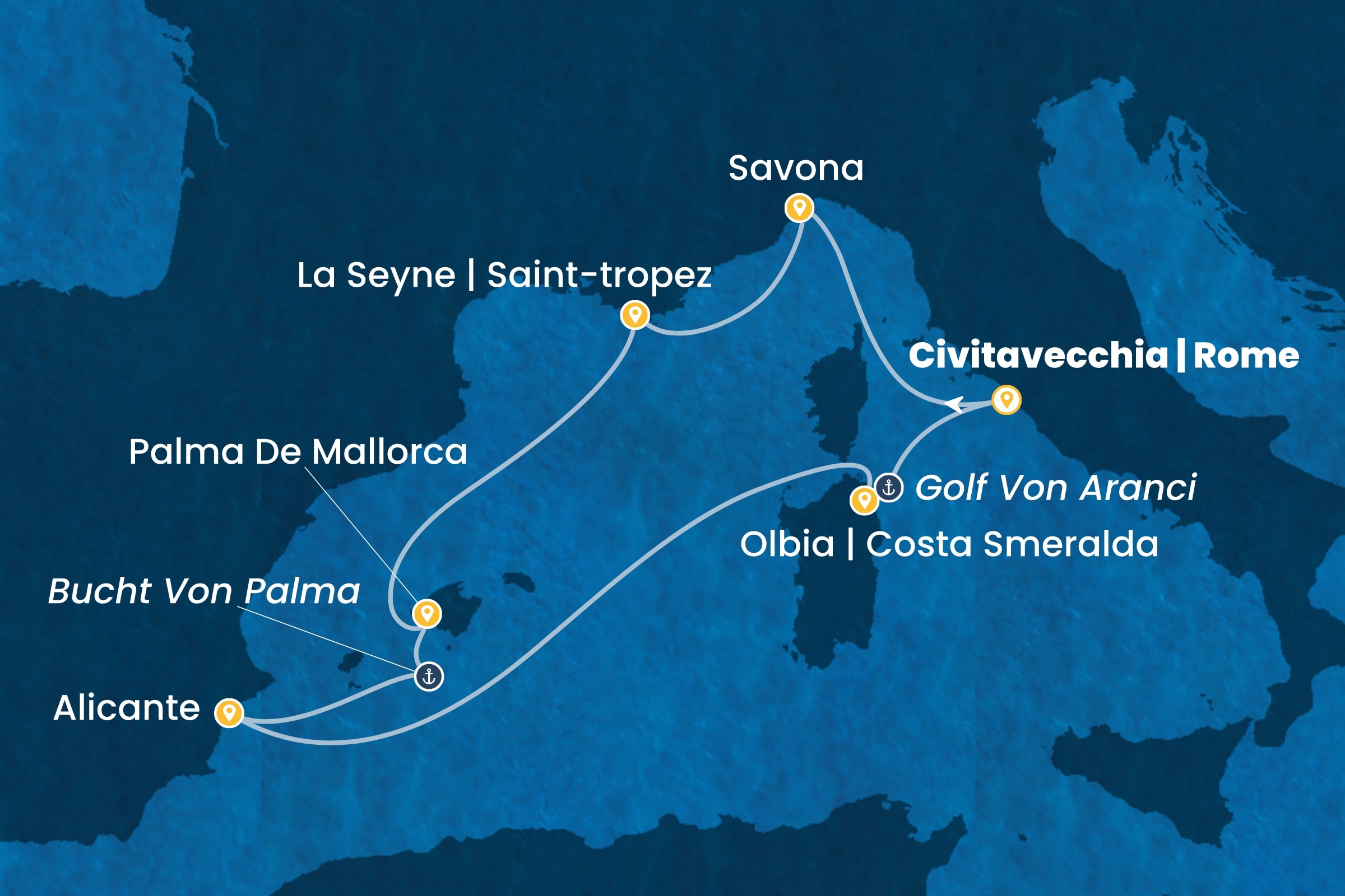 Westliches Mittelmeer ab Civitavecchia | Rom