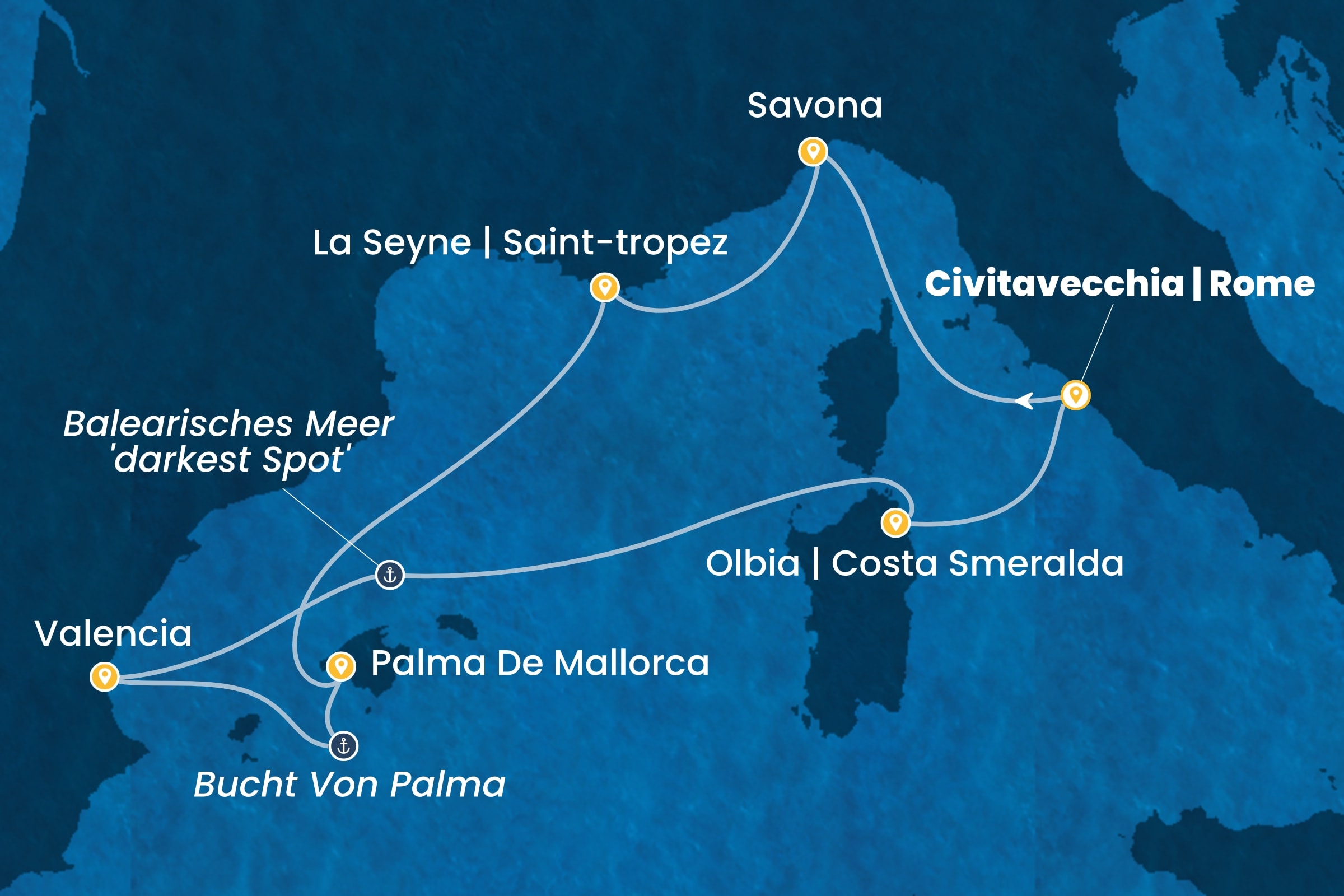 Westliches Mittelmeer ab Civitavecchia | Rom