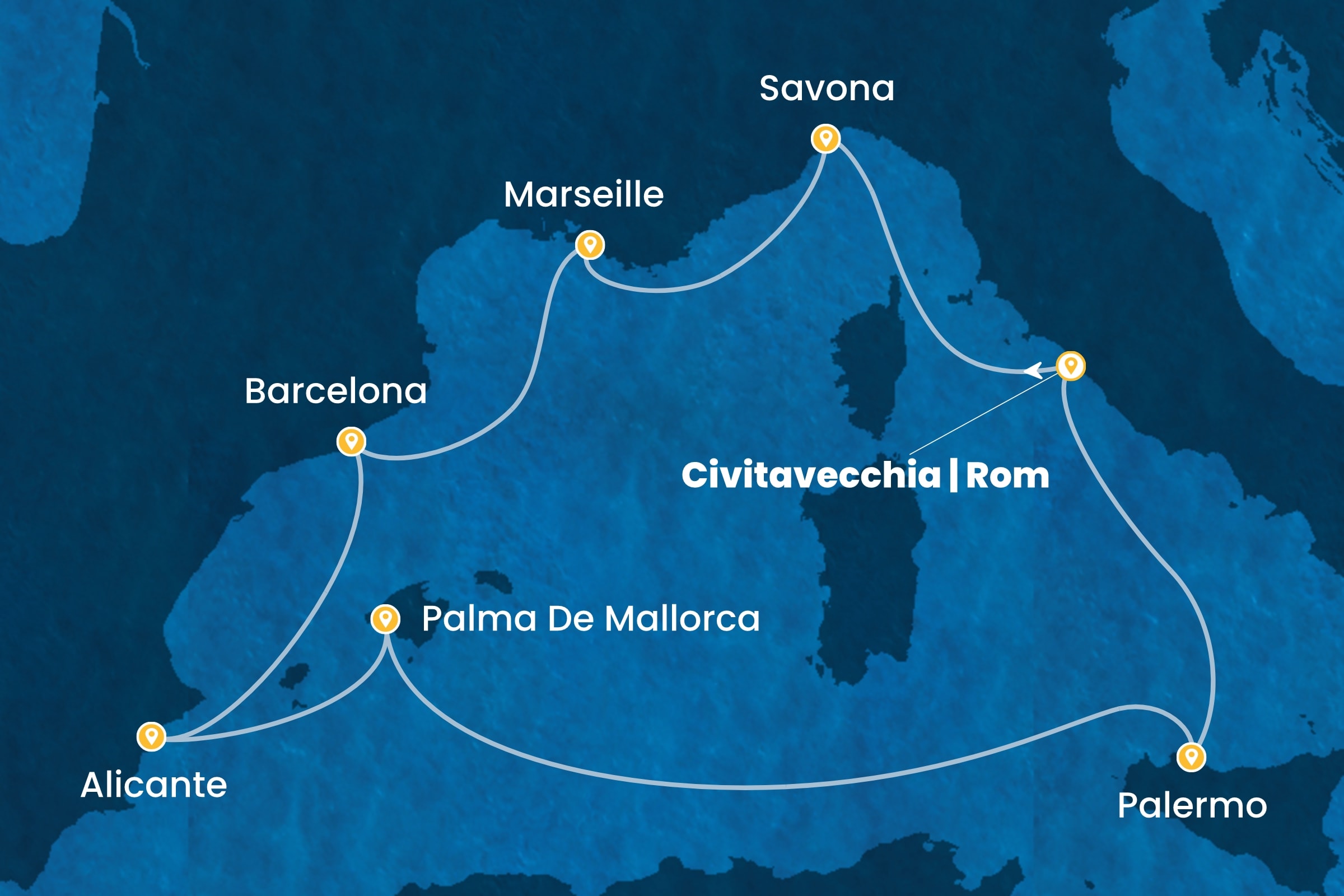 Westliches Mittelmeer ab Civitavecchia | Rom
