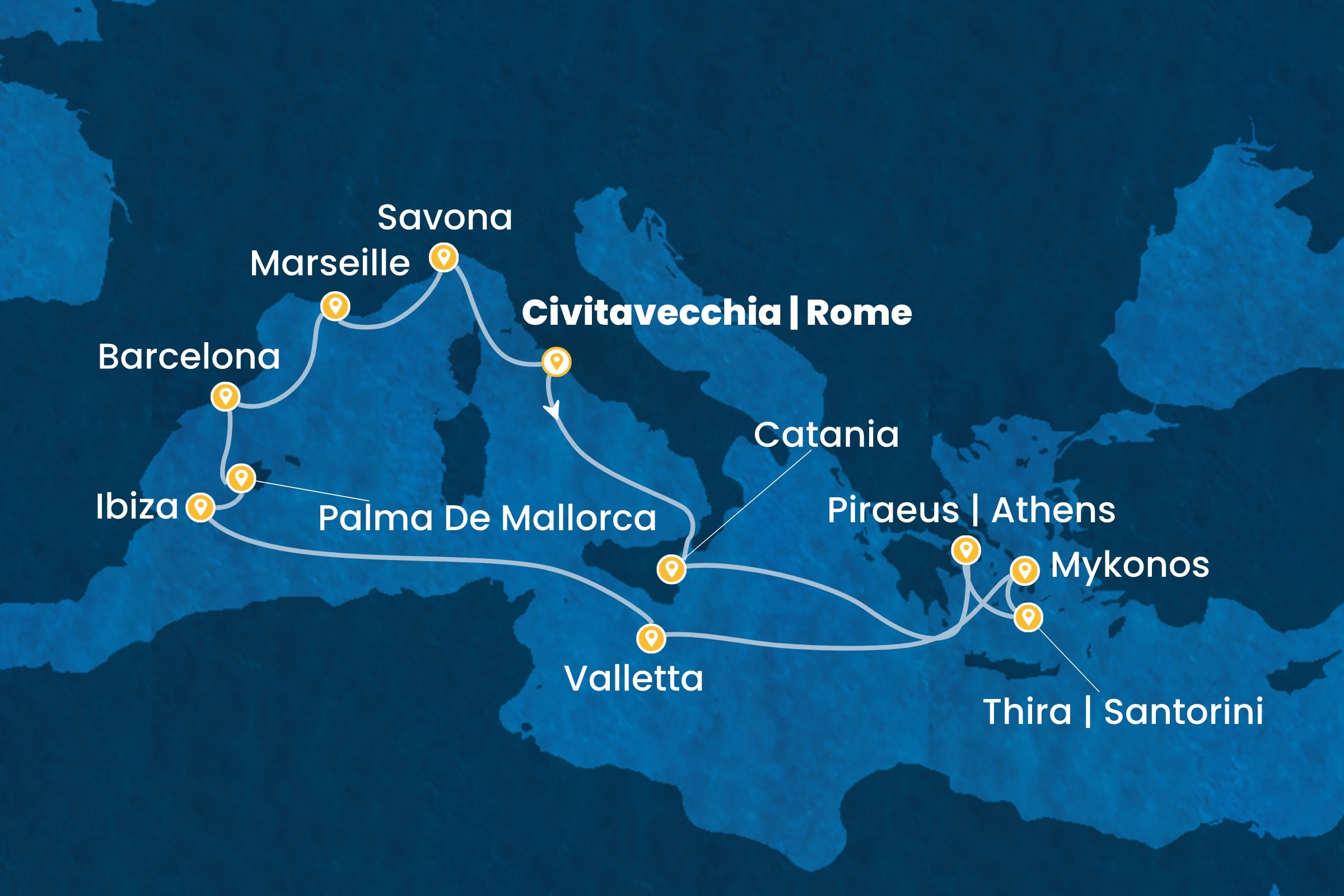 Östliches Mittelmeer ab Civitavecchia | Rom