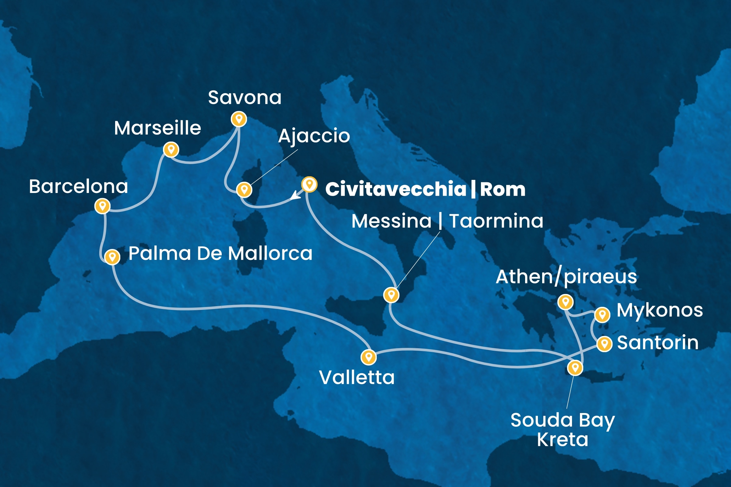 Östliches Mittelmeer ab Civitavecchia | Rom
