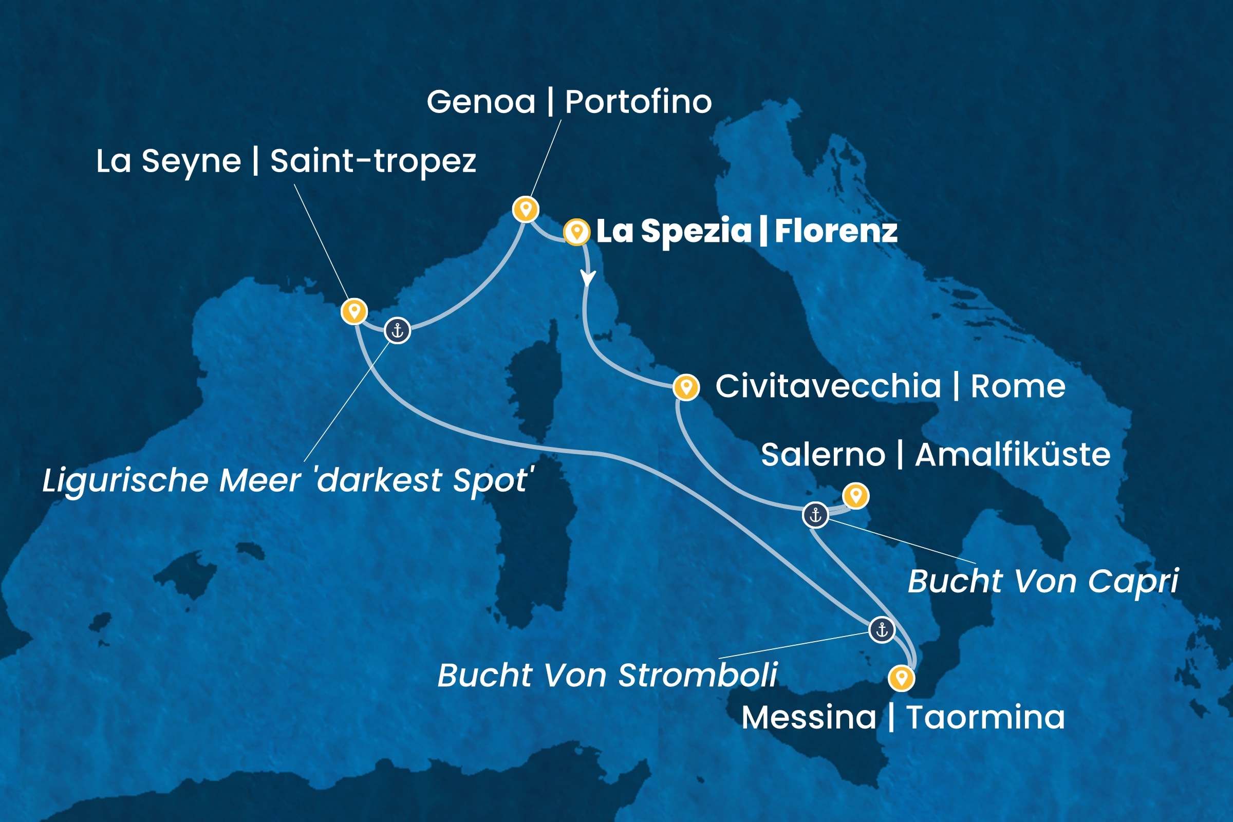 Westliches Mittelmeer ab La Spezia | Florenz