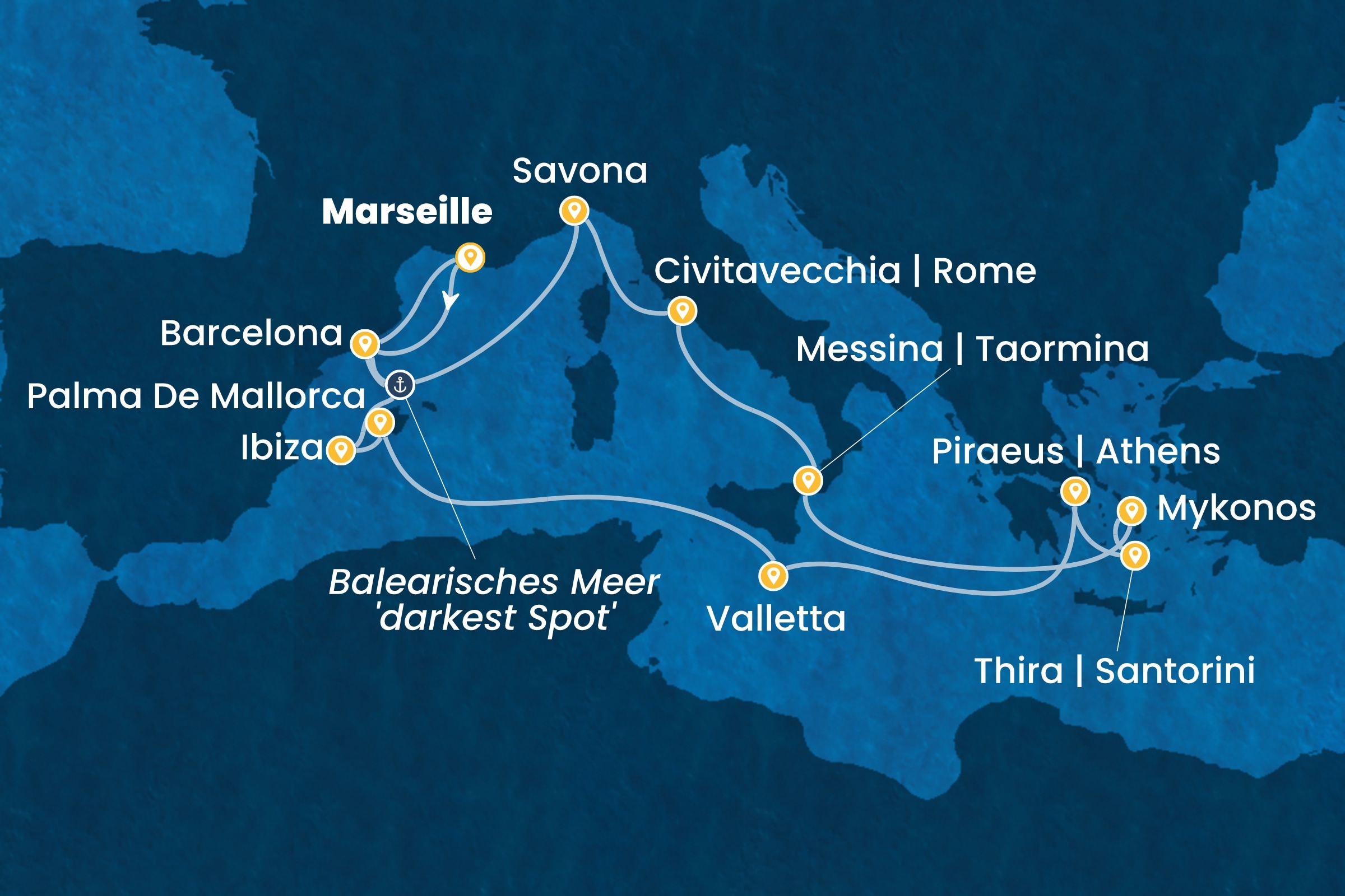Östliches Mittelmeer ab Marseille