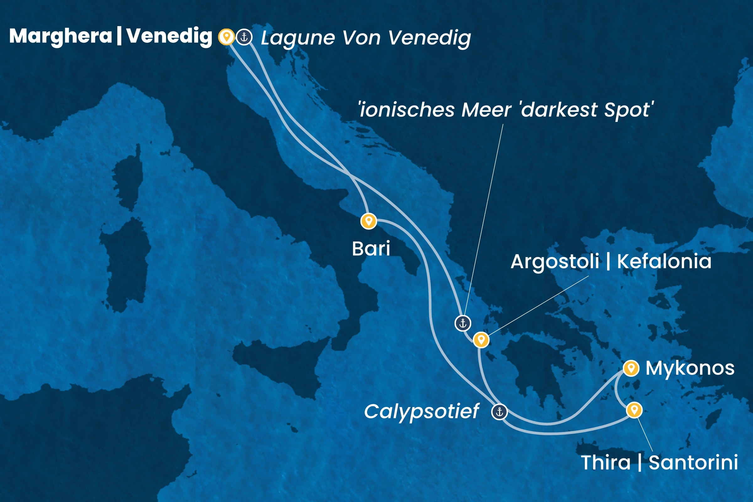 Östliches Mittelmeer ab Marghera | Venedig