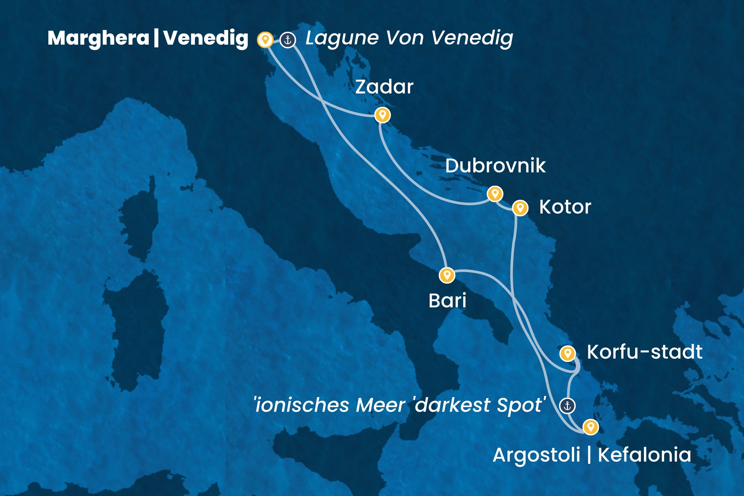 Östliches Mittelmeer ab Marghera | Venedig