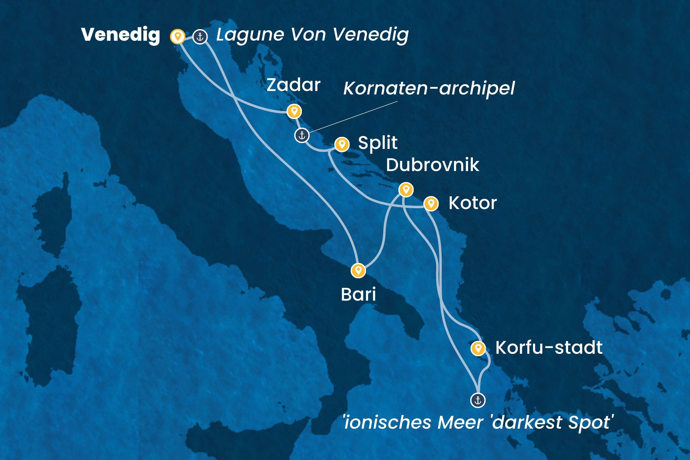 Östliches Mittelmeer ab Marghera | Venedig