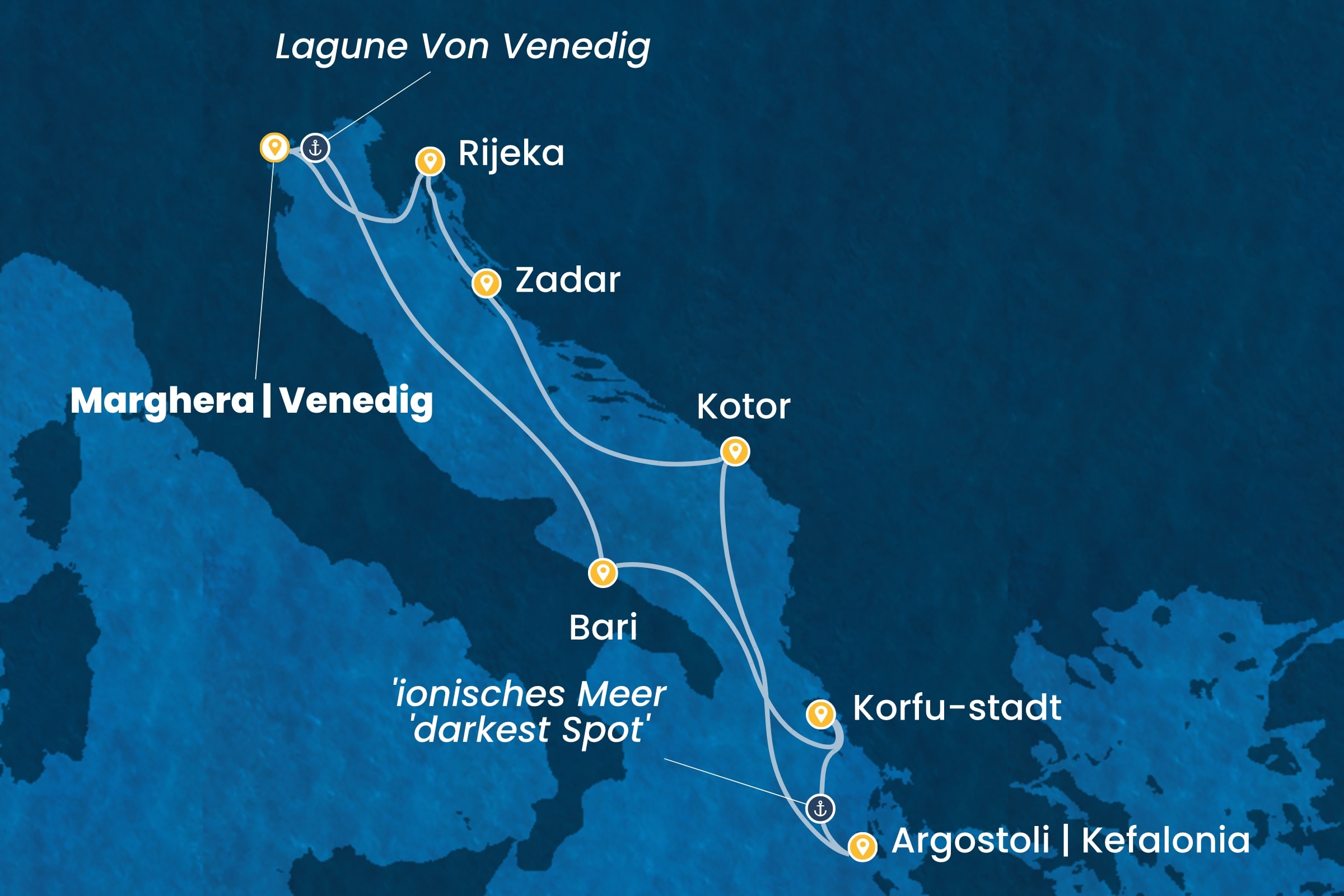 Östliches Mittelmeer ab Marghera | Venedig