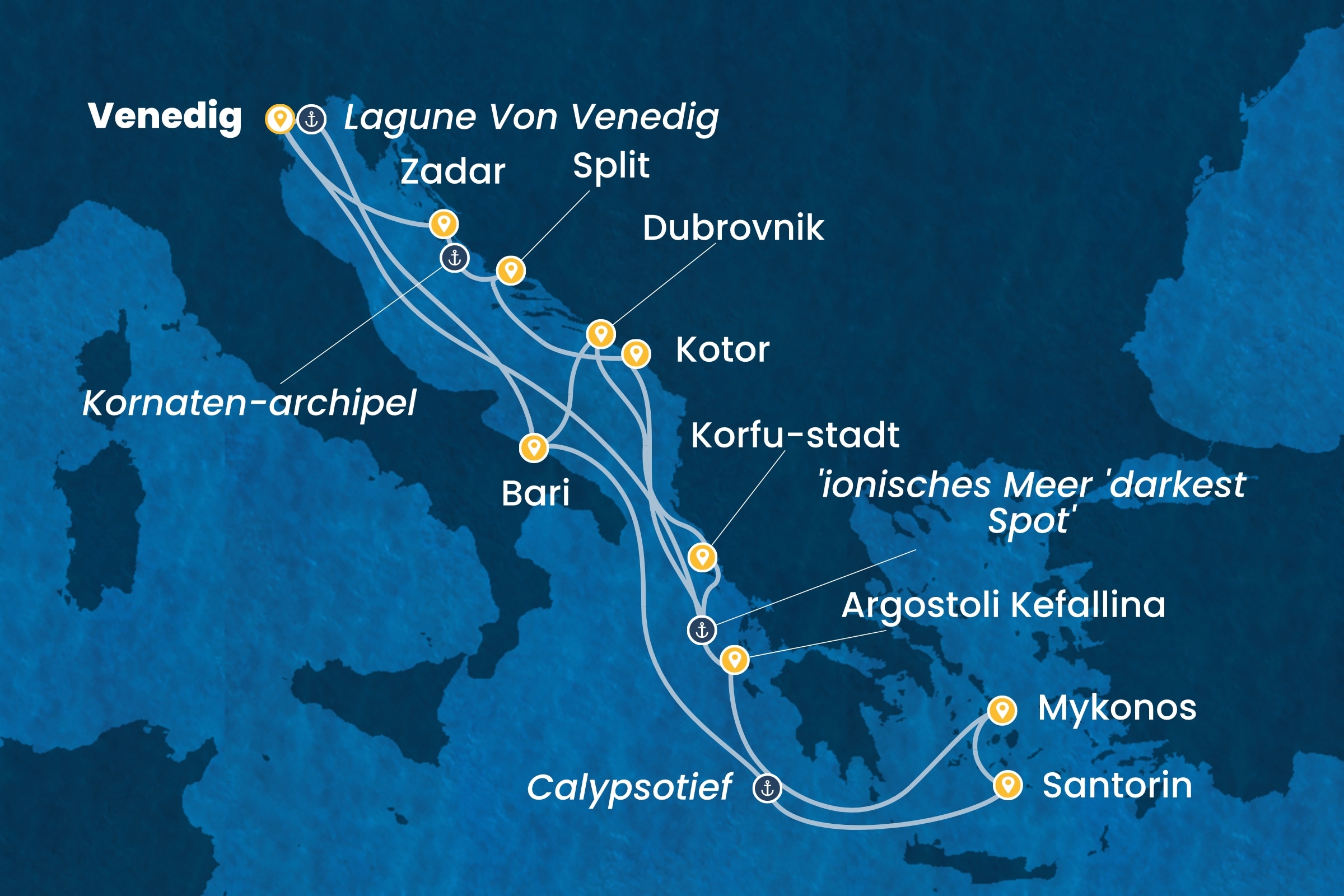 Östliches Mittelmeer ab Marghera | Venedig