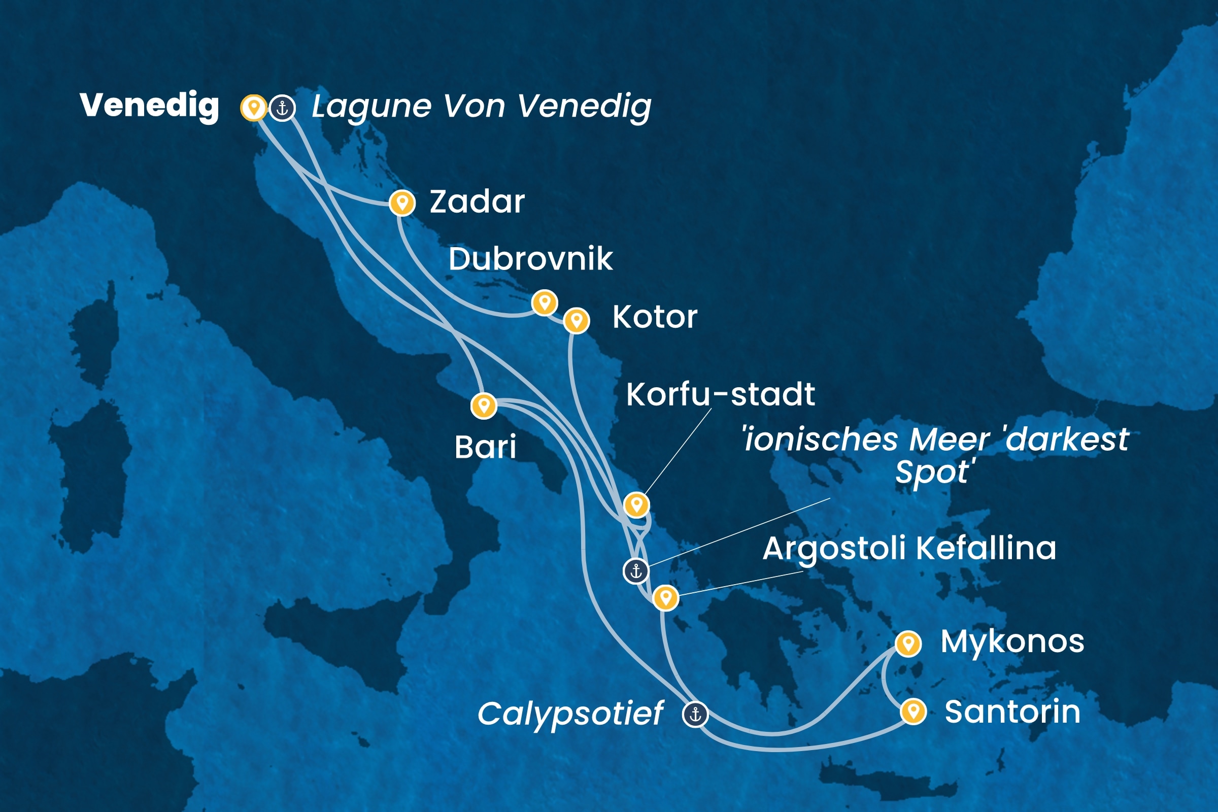 Östliches Mittelmeer ab Marghera | Venedig