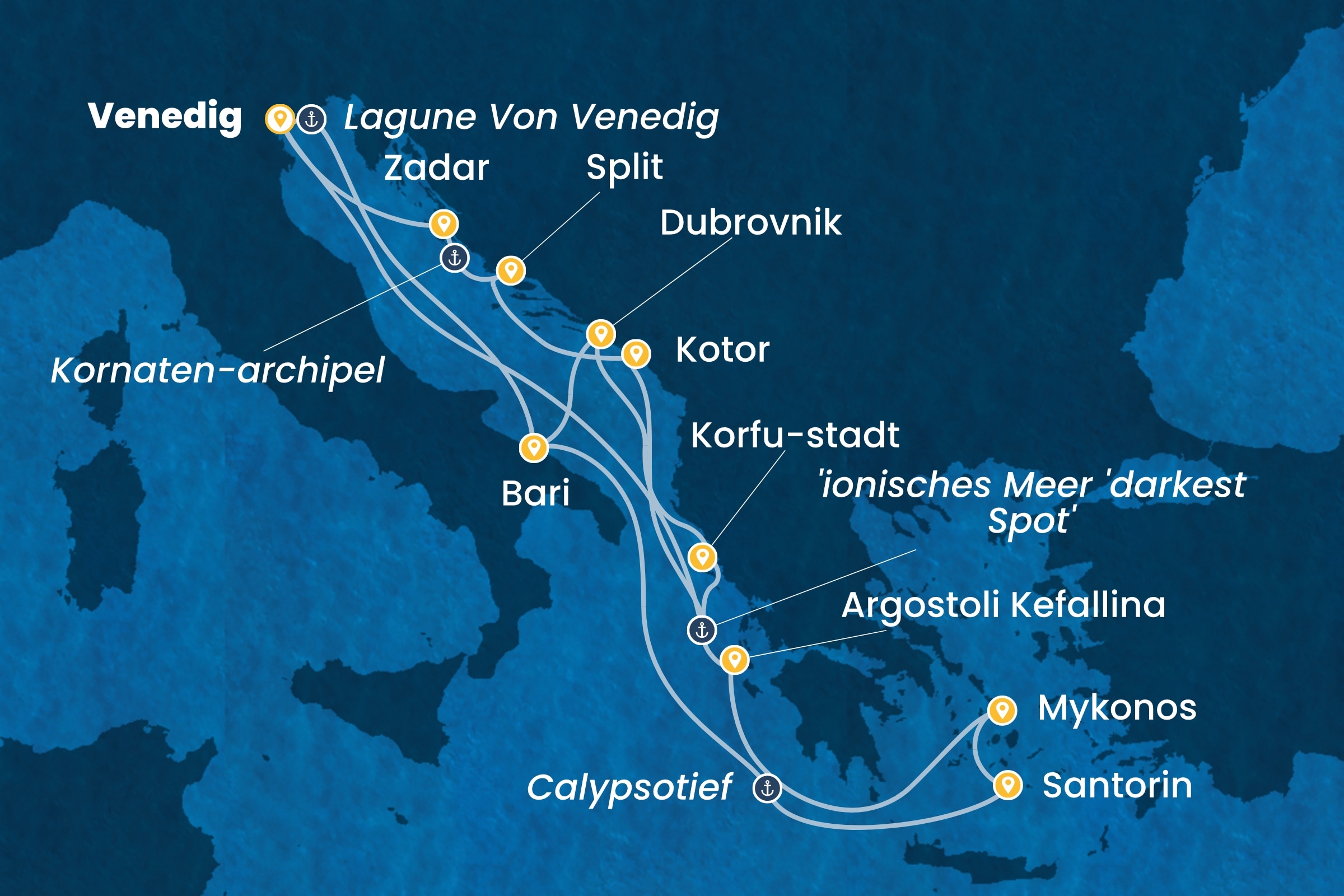 Östliches Mittelmeer ab Marghera | Venedig