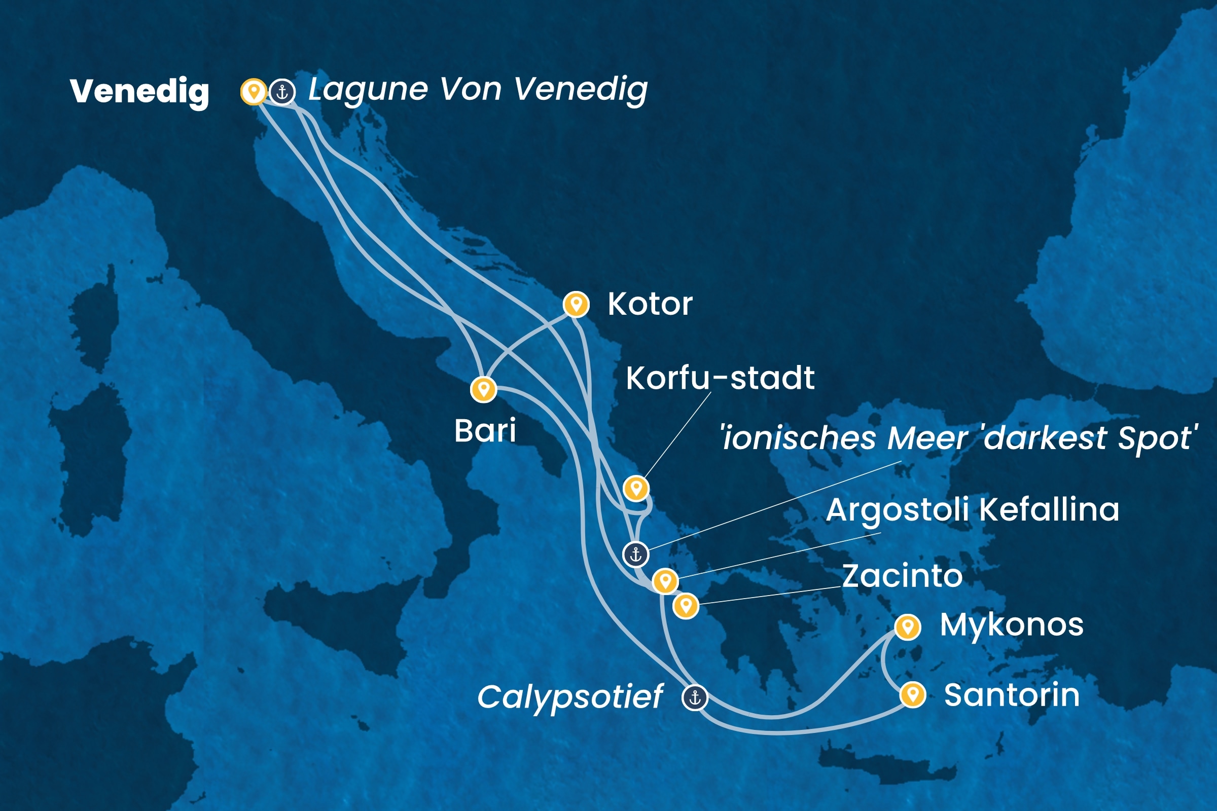 Östliches Mittelmeer ab Marghera | Venedig
