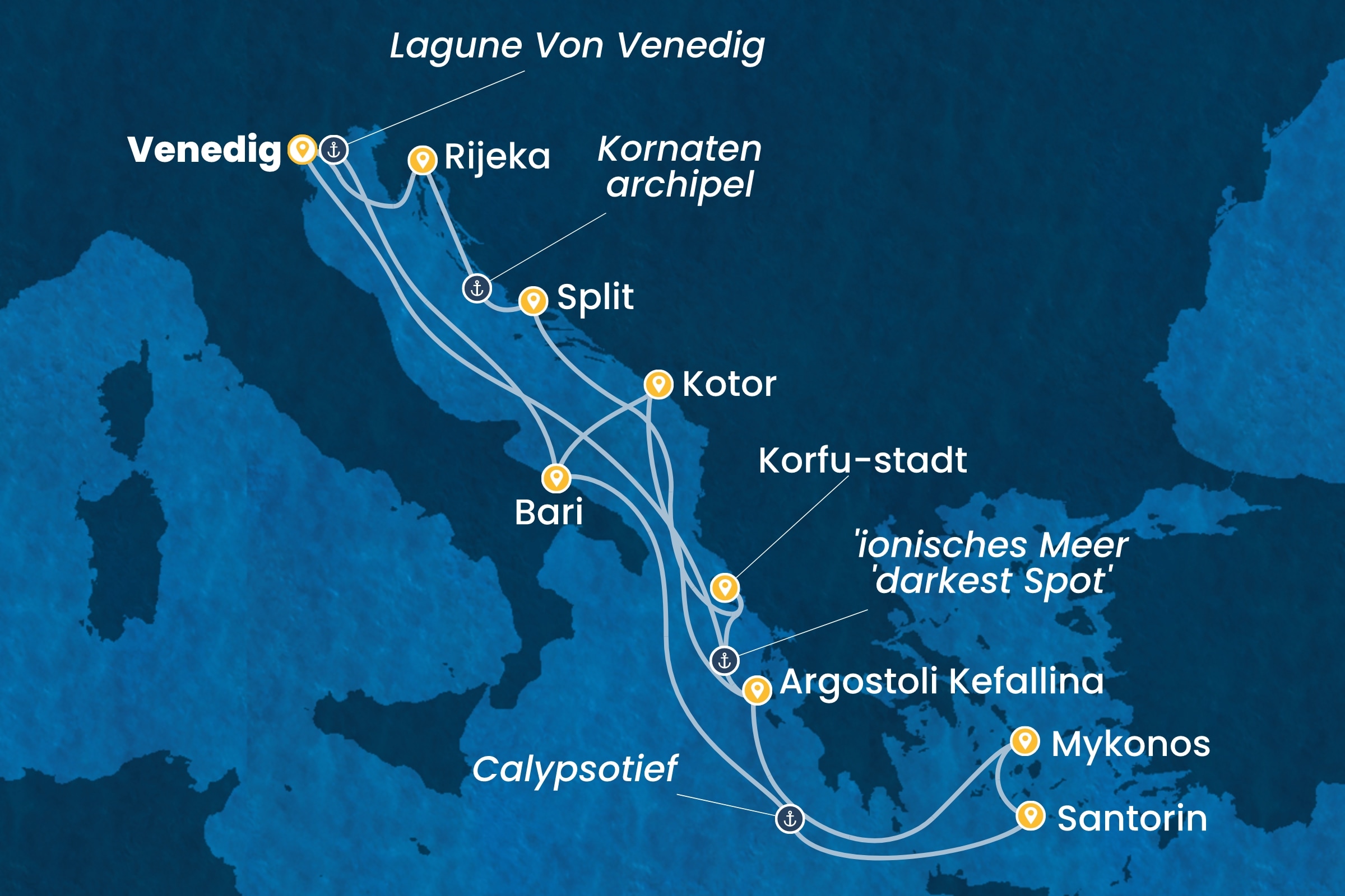 Östliches Mittelmeer ab Marghera | Venedig
