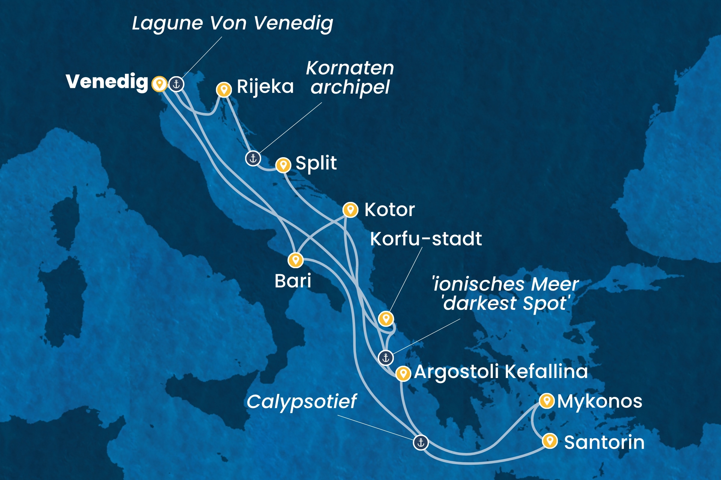 Östliches Mittelmeer ab Marghera | Venedig