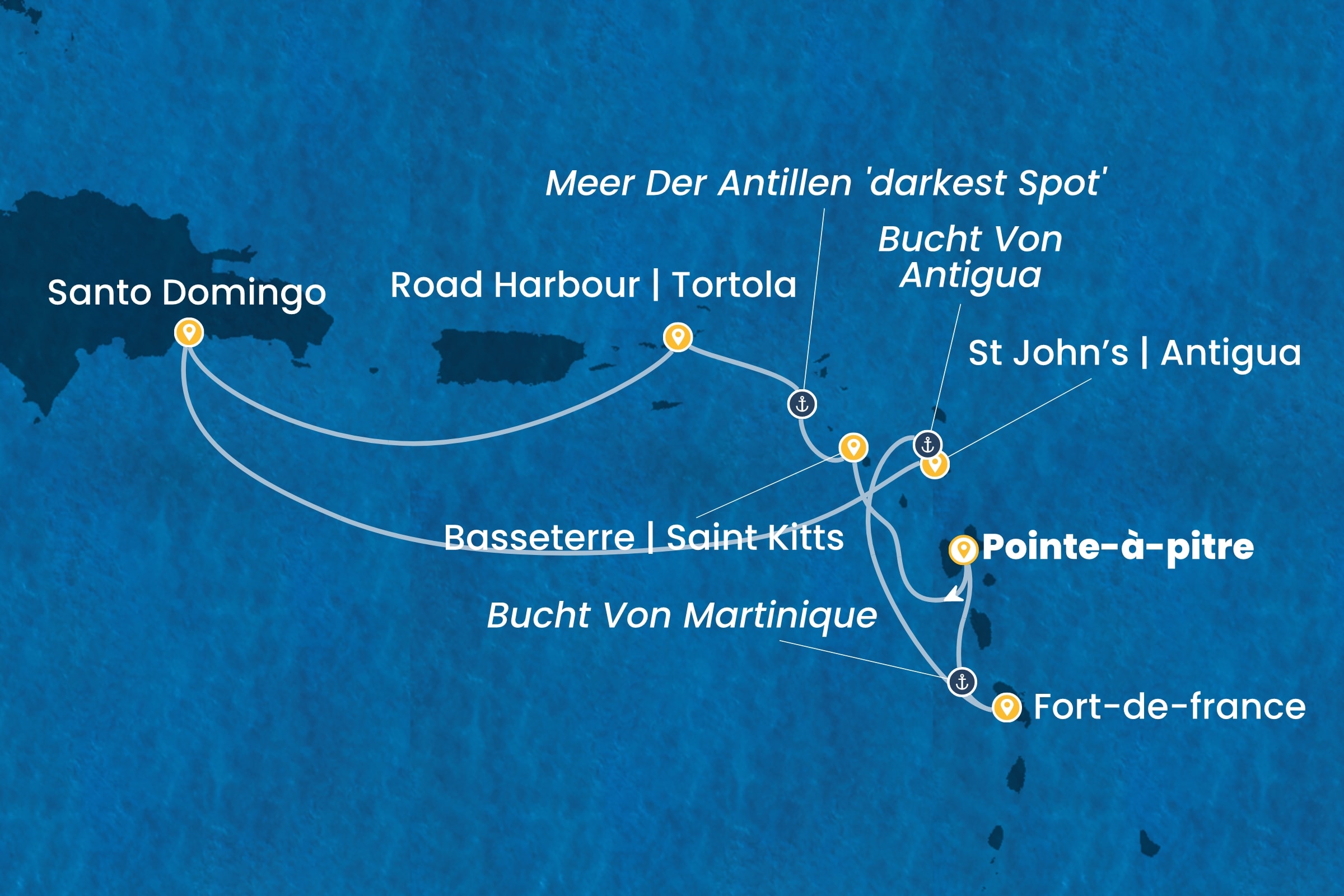 Karibik und Antillen ab Pointe-à-Pitre