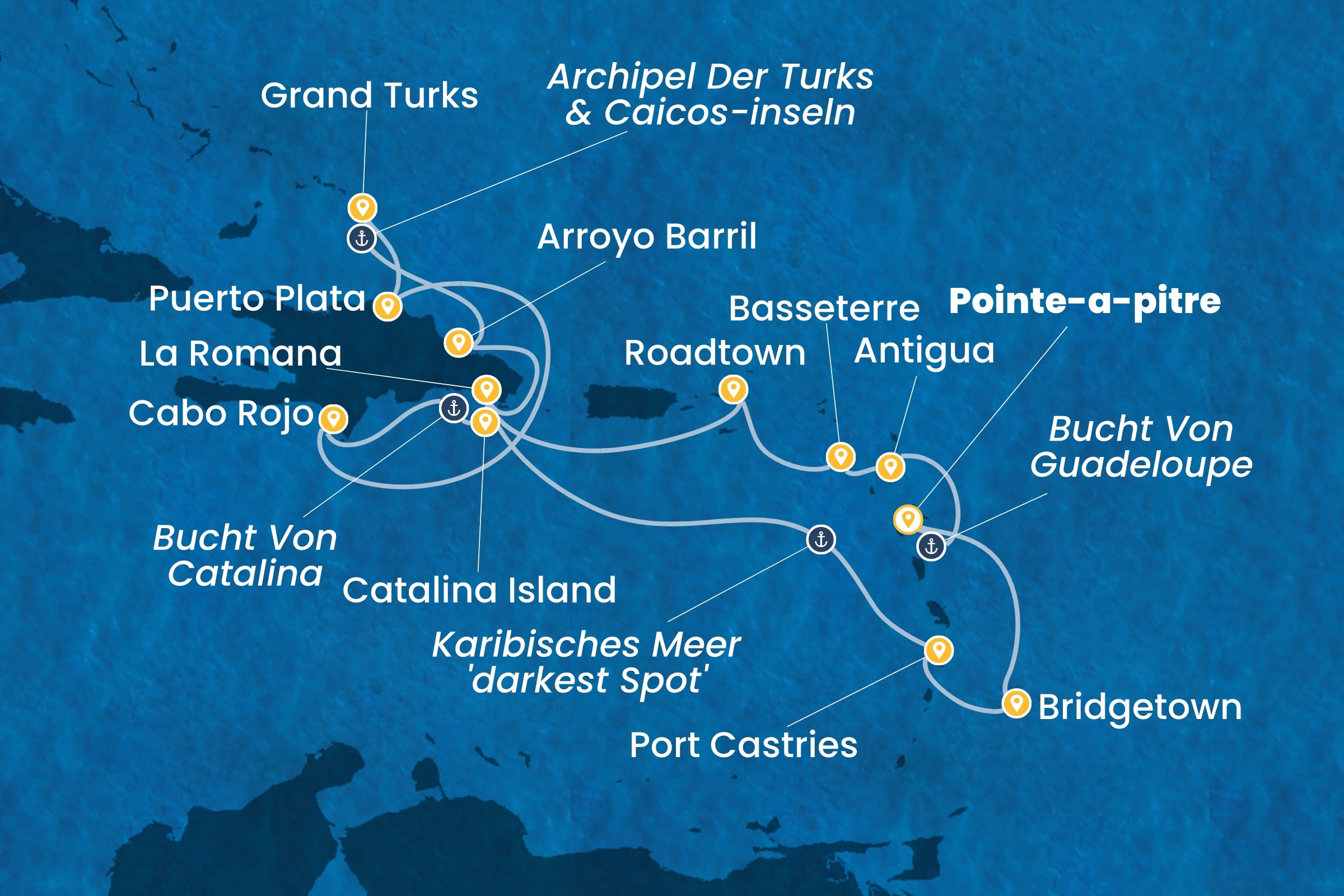 Karibik und Antillen ab Pointe-à-Pitre