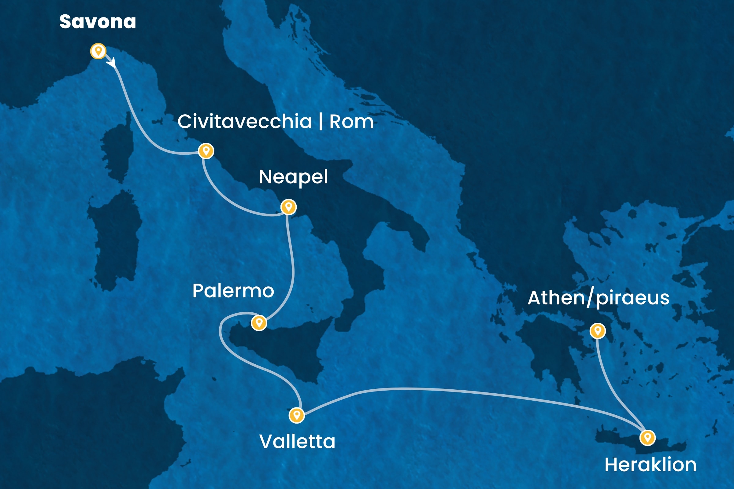 Östliches Mittelmeer ab Savona