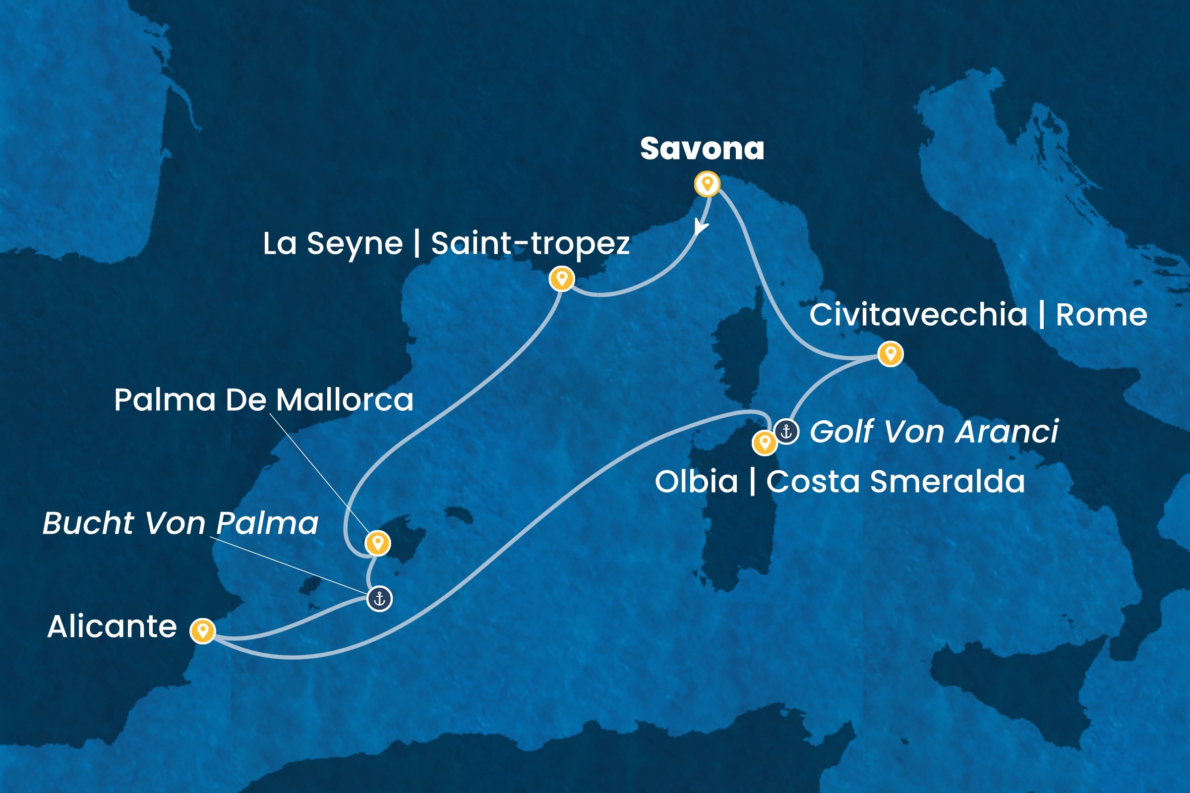 Westliches Mittelmeer ab Savona
