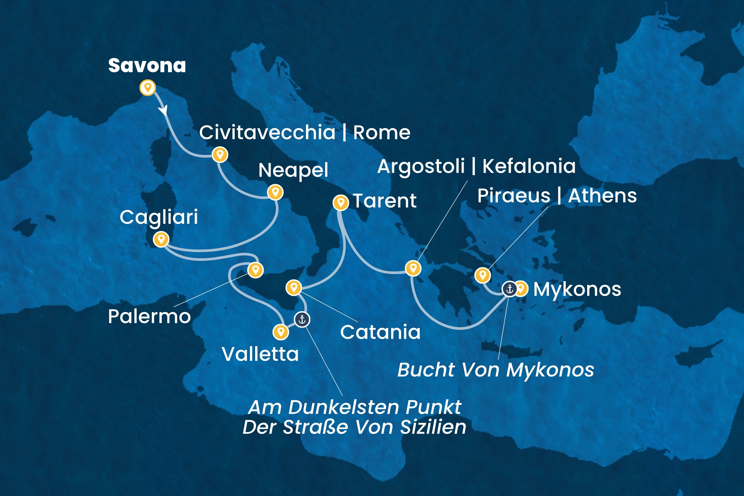 Östliches Mittelmeer ab Savona