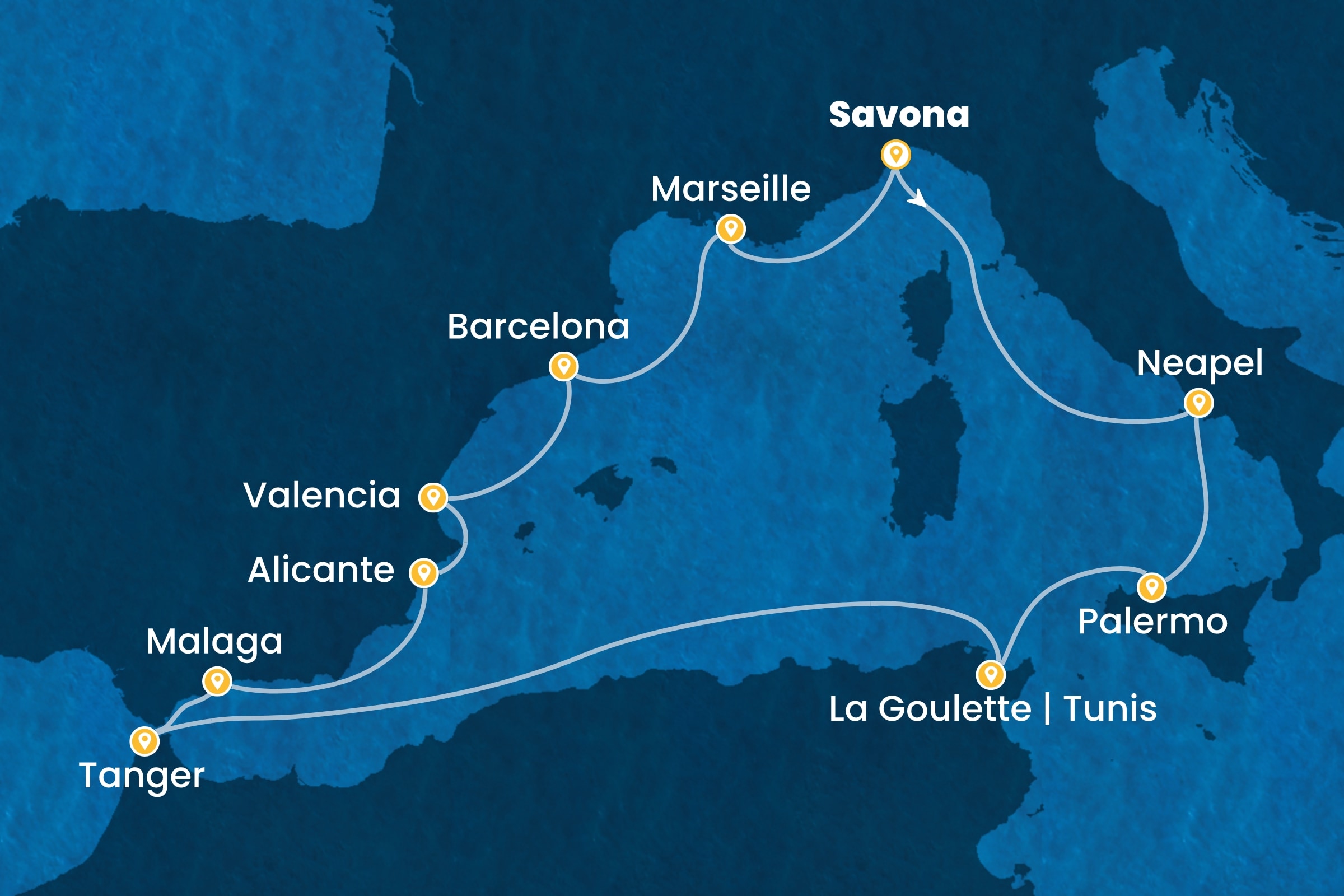 Westliches Mittelmeer ab Savona