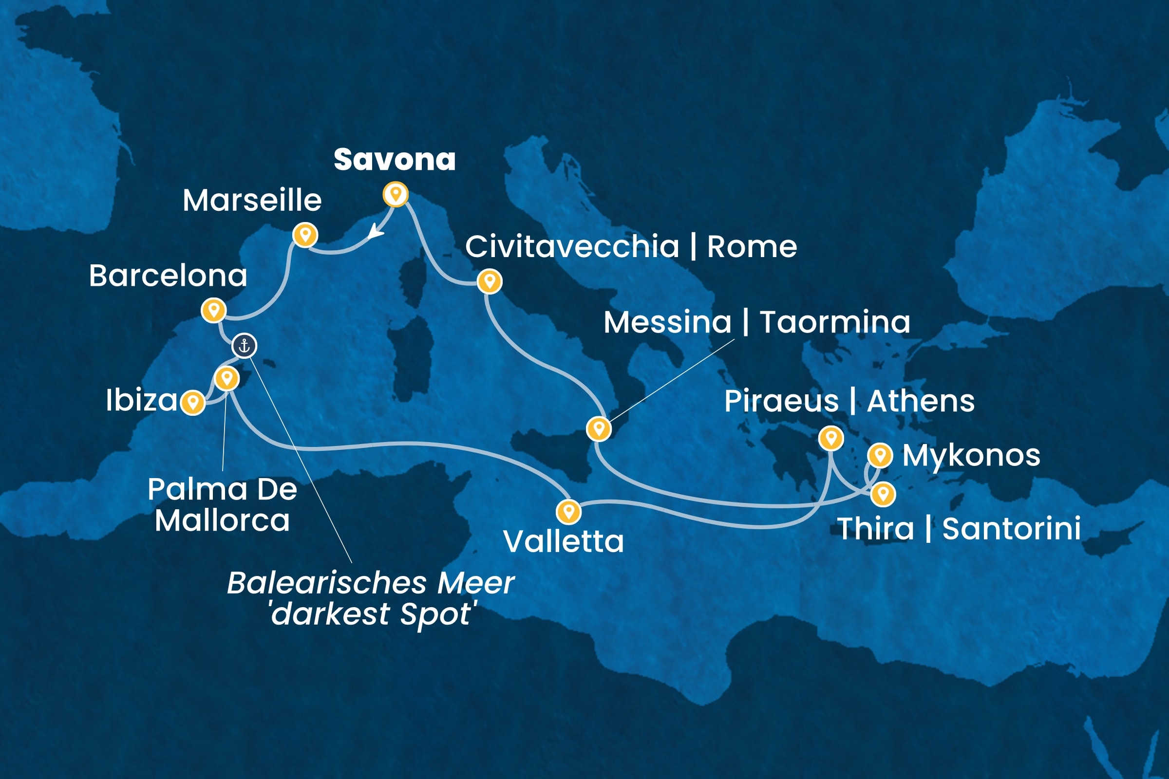Östliches Mittelmeer ab Savona