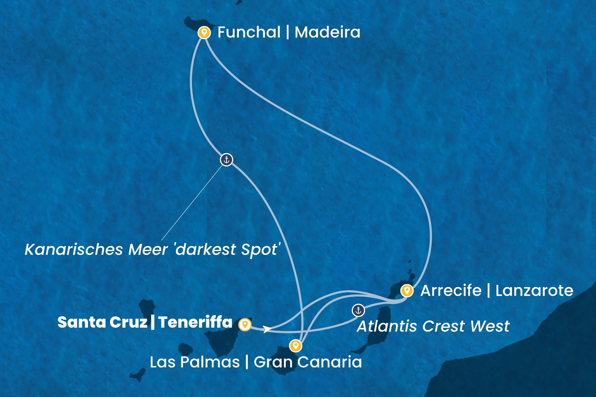 Kanarische Inseln und afrikanische Küste ab Santa Cruz | Teneriffa