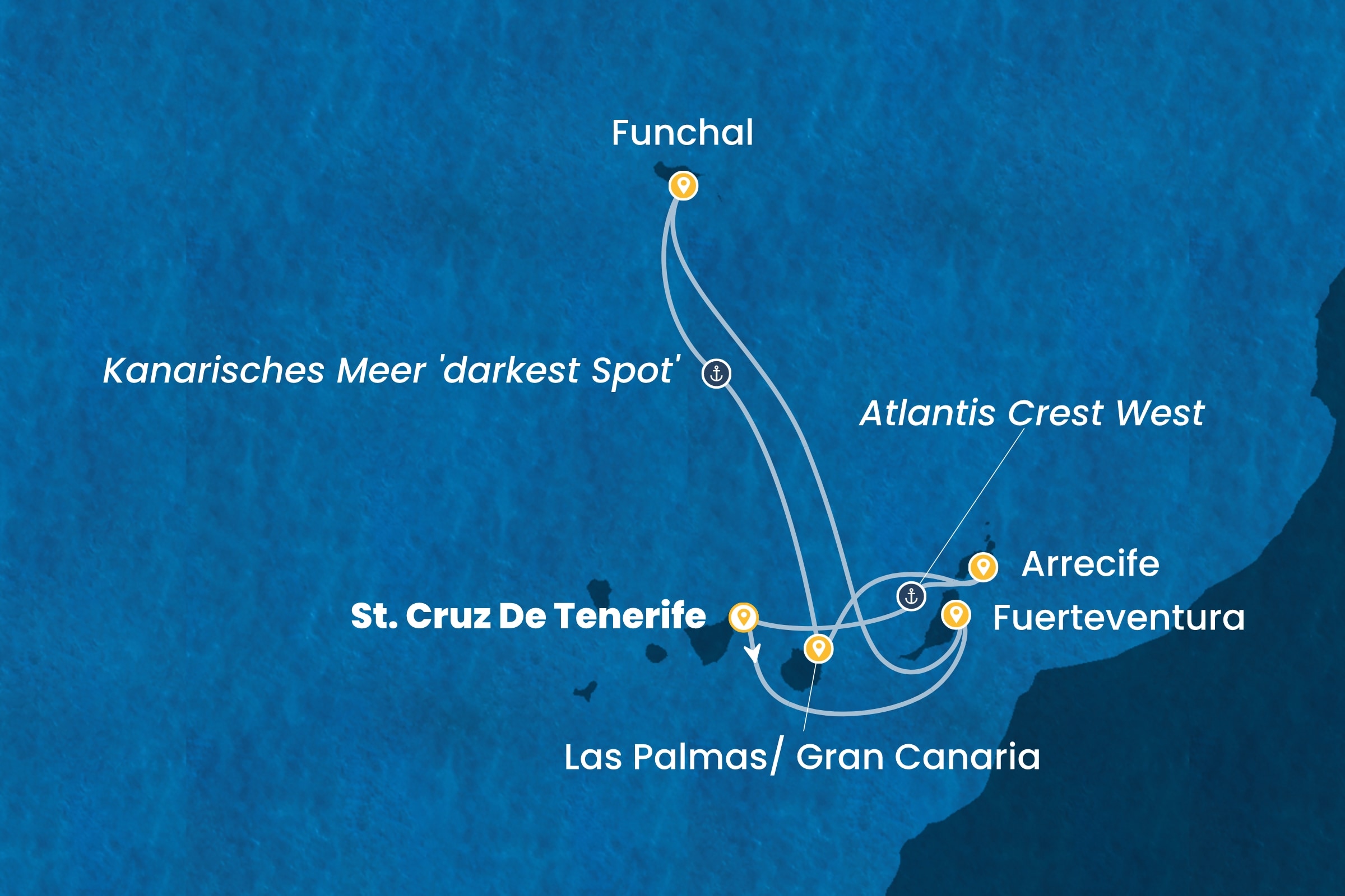 Kanarische Inseln und afrikanische Küste ab Santa Cruz | Teneriffa