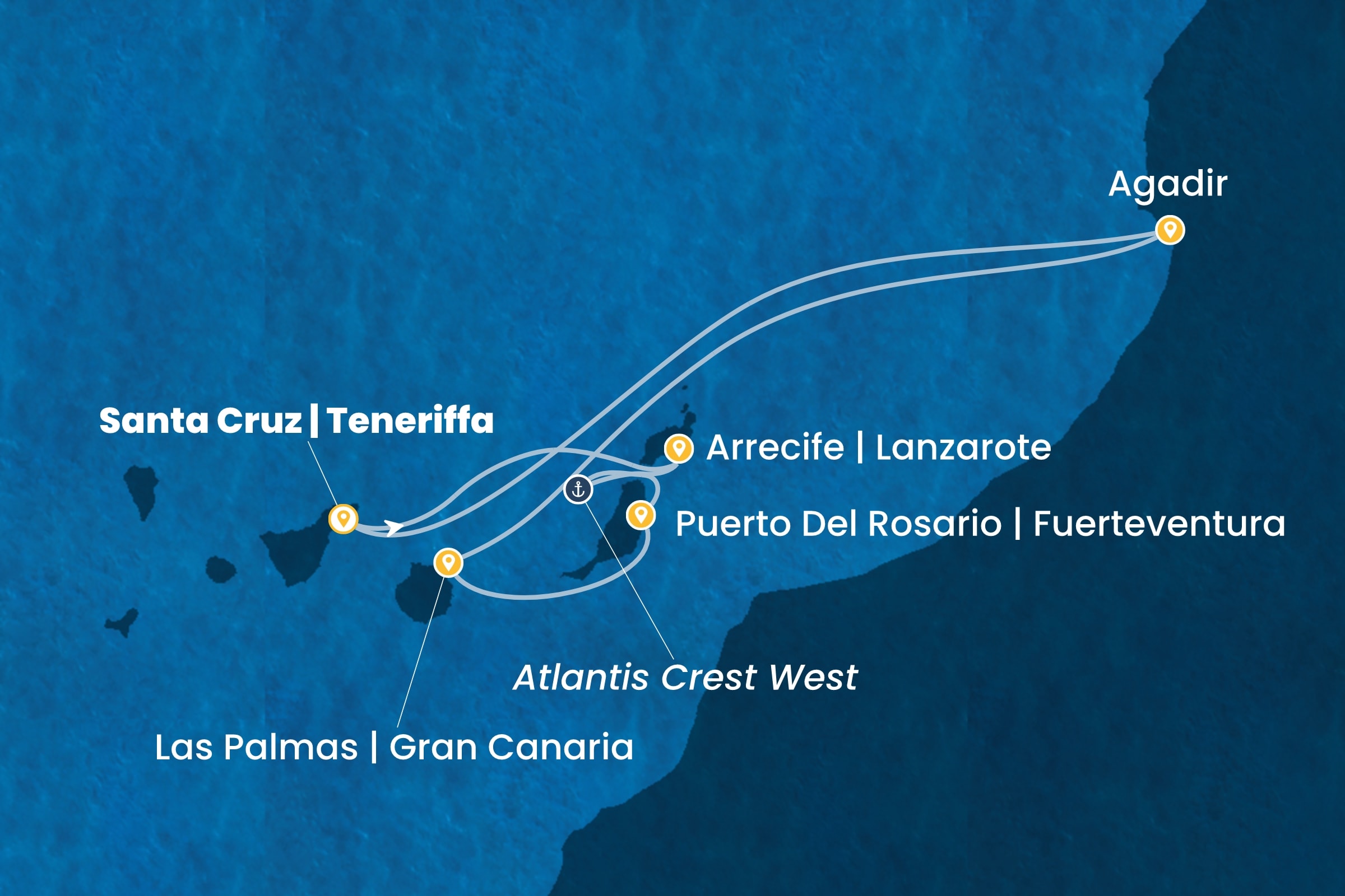 Kanarische Inseln und afrikanische Küste ab Santa Cruz | Teneriffa